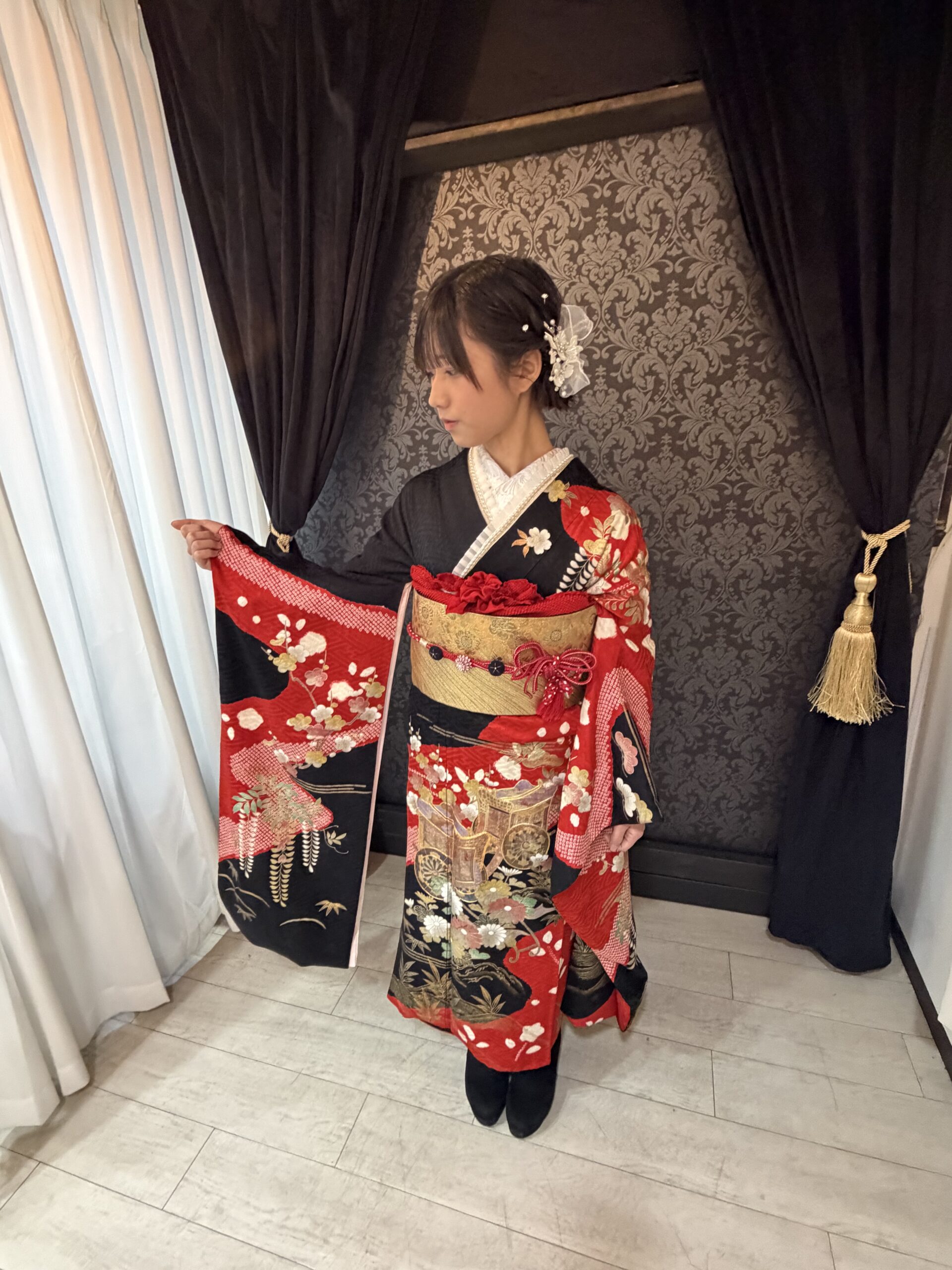 振袖の着付け事例